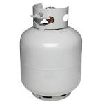 Basic white propane tank