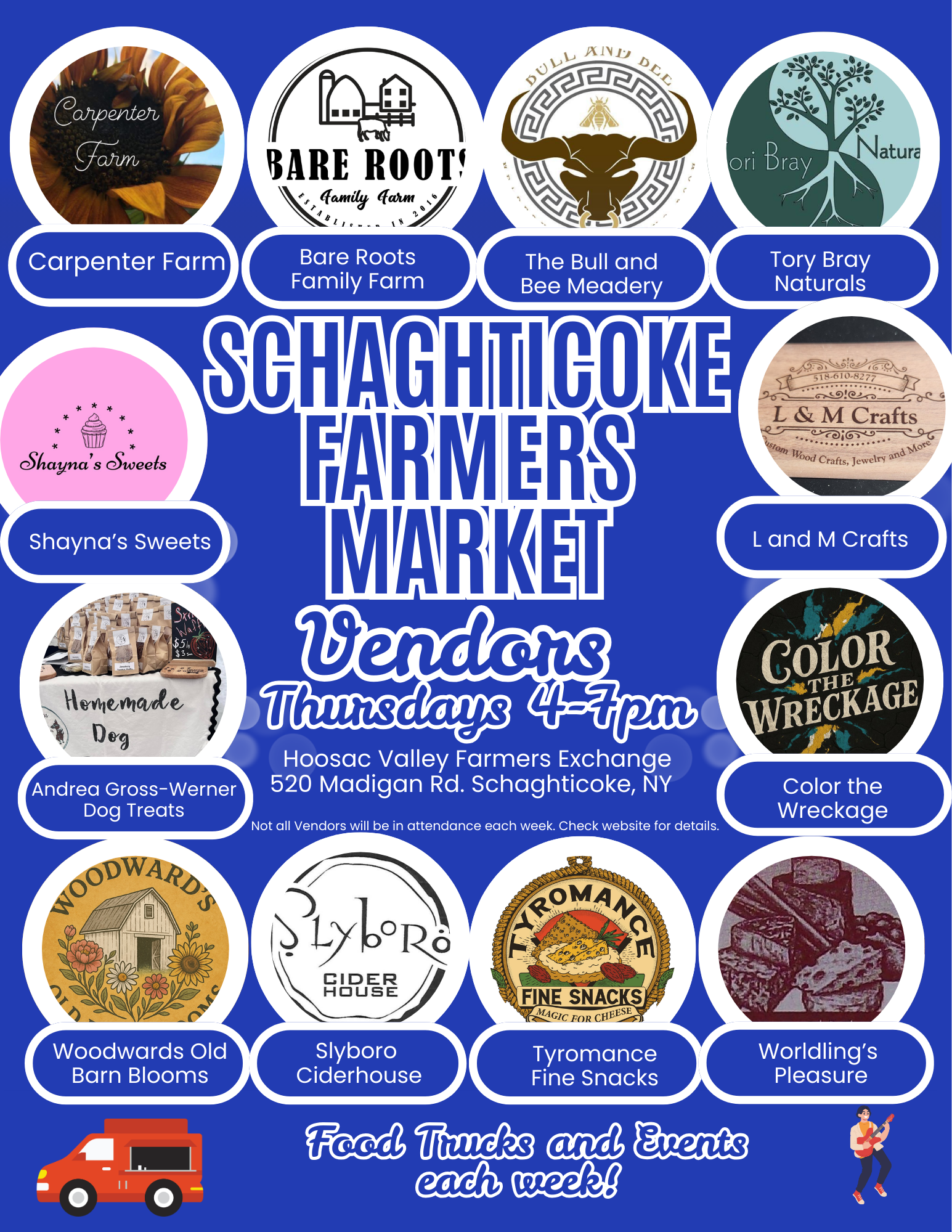 First Farmers Market and Food Truck Night event image.